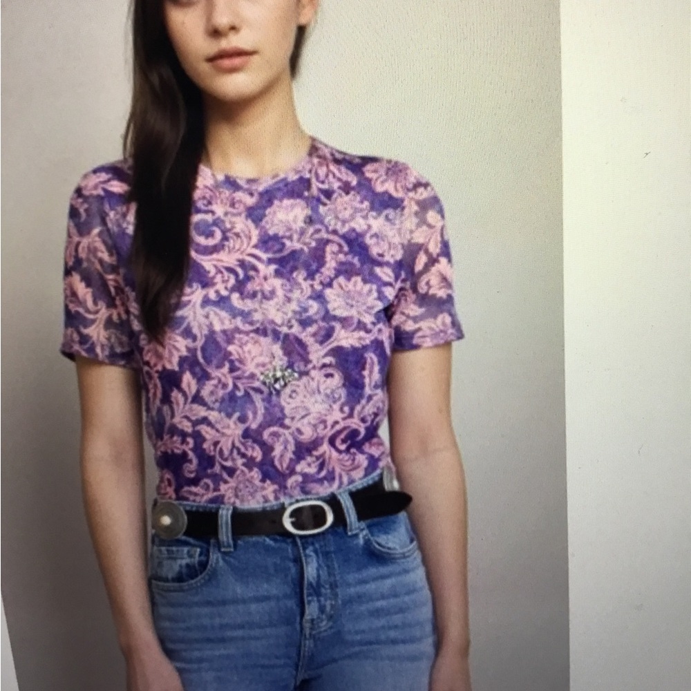 Johnny Was Florentina mesh top  NWT. Size Medium